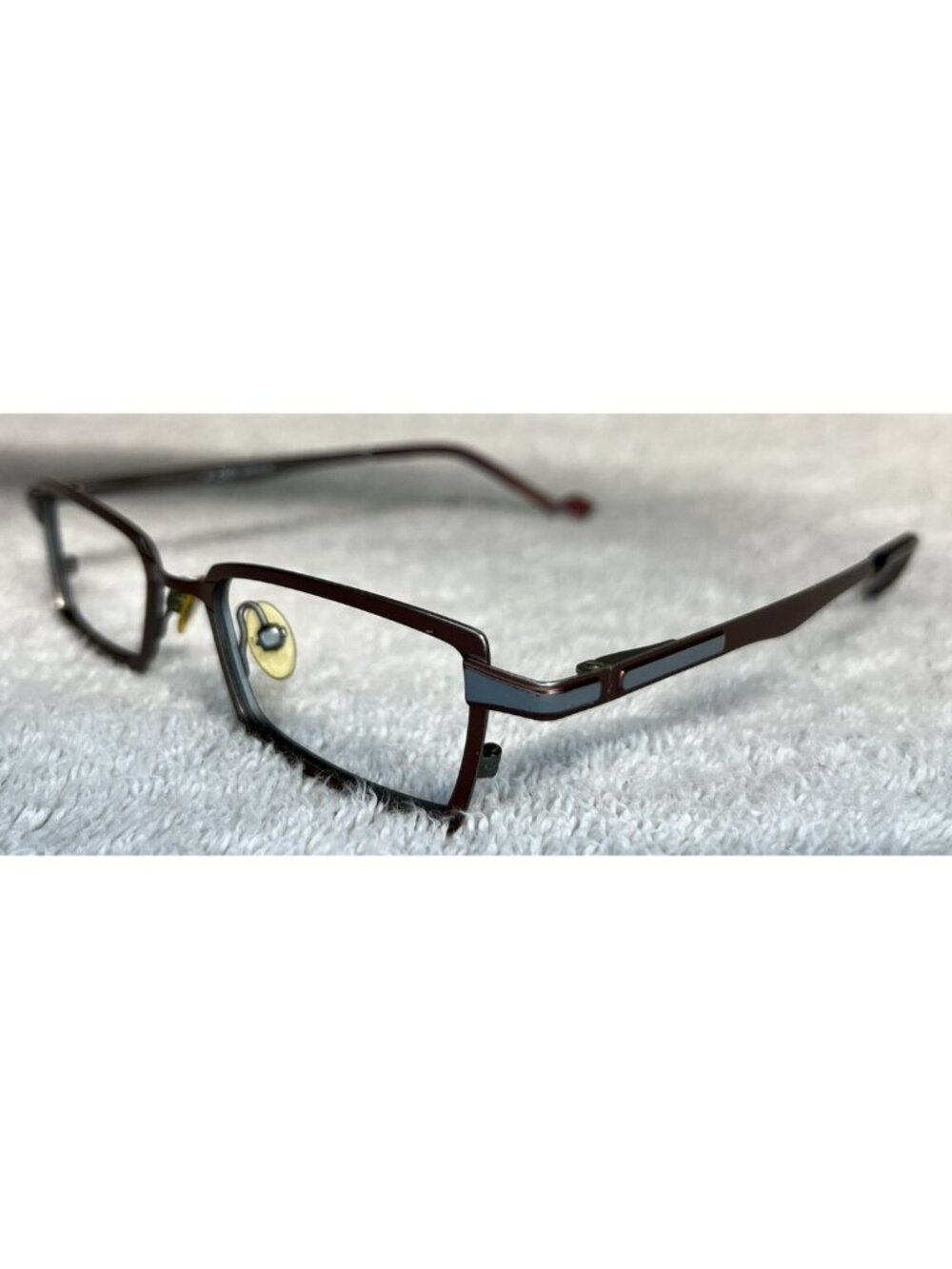 OGI HERITAGE 2223/799 RED GRAY GUNMETAL RECTANGLE EYEGLASSES FRAMES 44-19-135